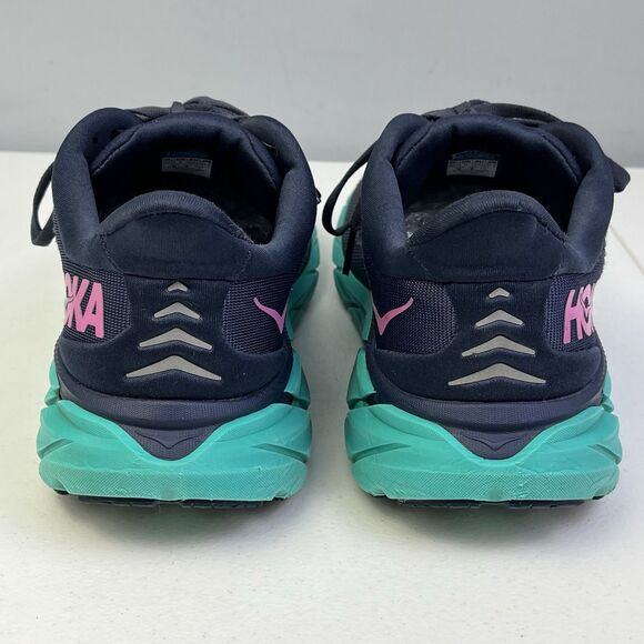 Hoka One One Clifton 8 Running Shoes  Women's 10.5 D Wide Blue Walking Sneakers - Picture 3 of 12